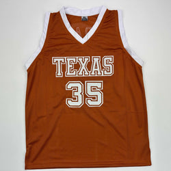 Facsimile Autographed Kevin Durant Texas Orange Reprint Laser Auto College Basketball Jersey Size Men's XL (ONLINE ORDER ONLY)