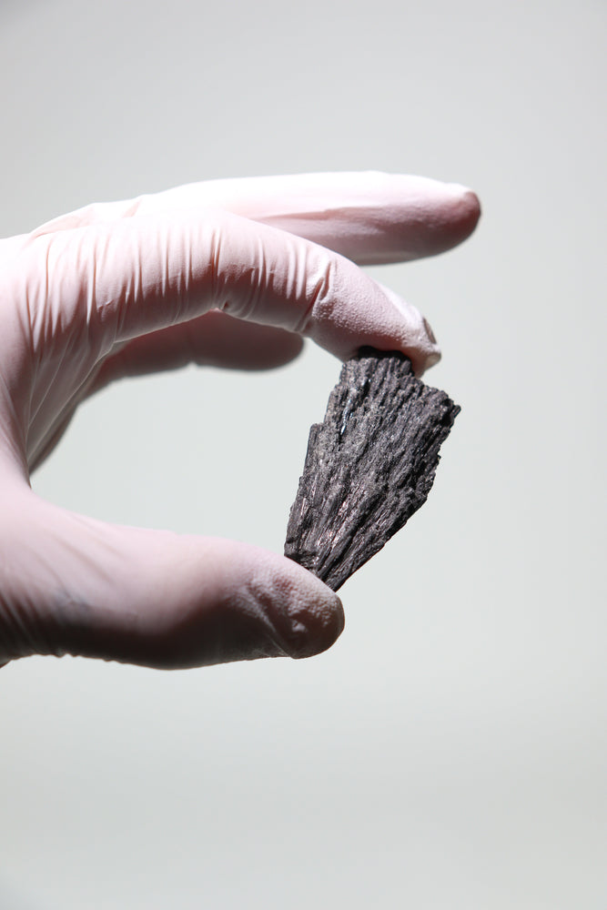 Black Kyanite Fan