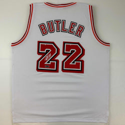 Facsimile Autographed Jimmy Butler Miami White Retro Reprint Laser Auto Basketball Jersey Size Men's XL (ONLINE ORDER ONLY)