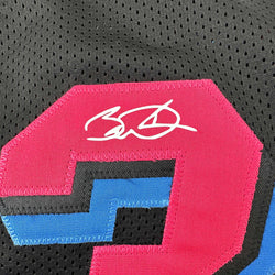 Facsimile Autographed Dwyane Wade Miami Black Vice City Reprint Laser Auto Basketball Jersey Size Men's XL (ONLINE ORDER ONLY)