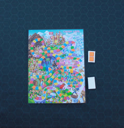Geometric Pattern Mat 36" x 36" with Bag | Board Game Puzzle Mat (Online Order Only)