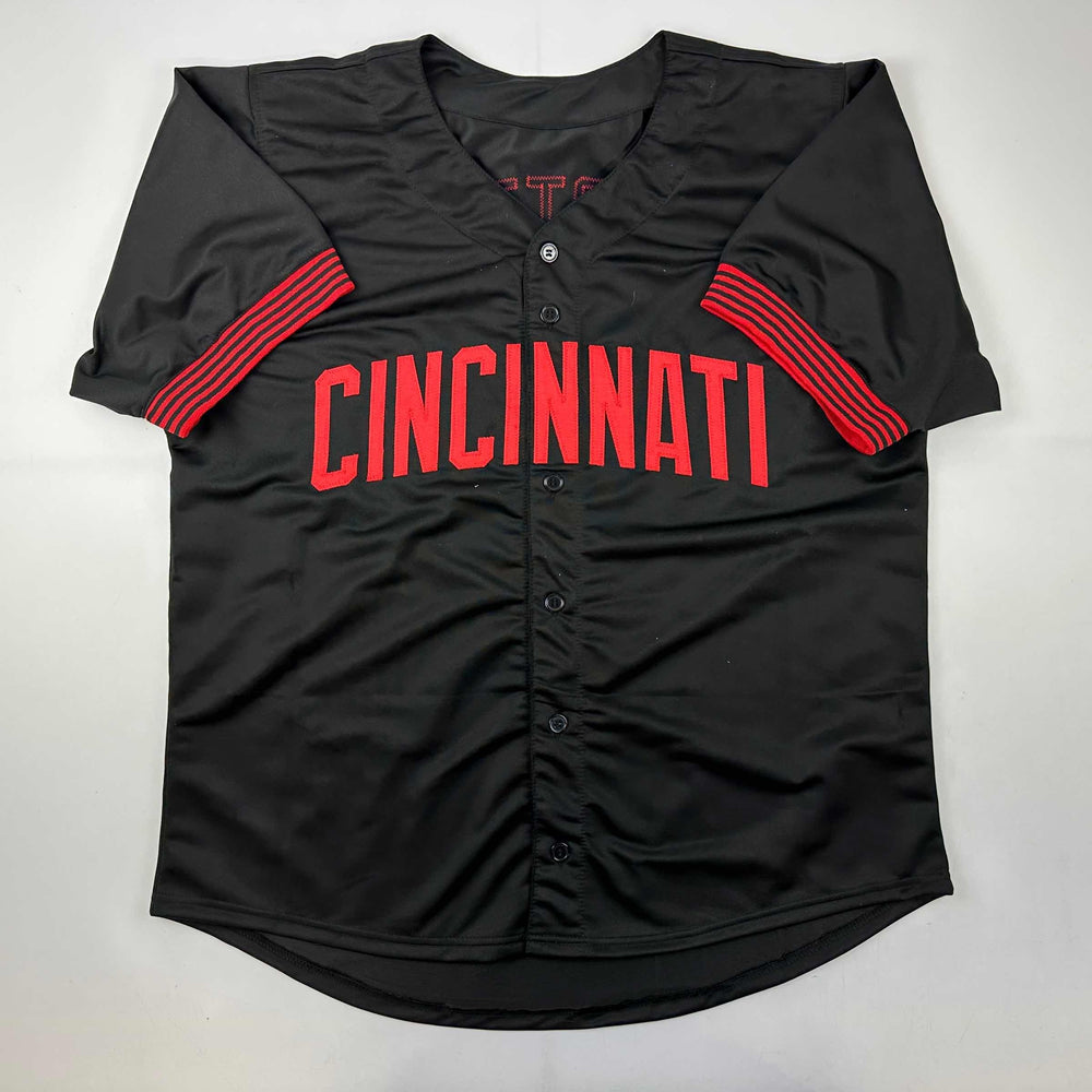 Facsimile Autographed Joey Votto Cincinnati Black City Connect Reprint Laser Auto Baseball Jersey Size Men's XL (ONLINE ORDER ONLY)