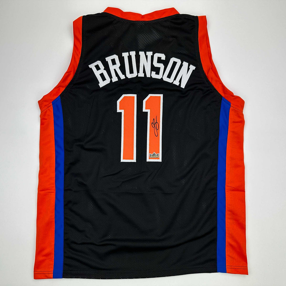 Facsimile Autographed Jalen Brunson New York Black Reprint Laser Auto Basketball Jersey Size Men's XL (ONLINE ORDER ONLY)