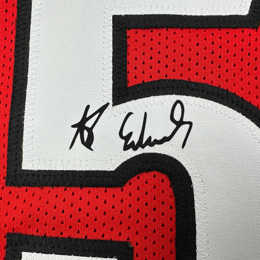 Facsimile Autographed Anthony Edwards Georgia Red Reprint Laser Auto College Basketball Jersey Size Men's XL (ONLINE ORDER ONLY)