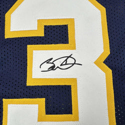 Facsimile Autographed Dwyane Wade Marquette Blue Reprint Laser Auto College Basketball Jersey Size Men's XL (ONLINE ORDER ONLY)