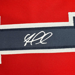 Facsimile Autographed Ozzie Albies Atlanta Red Reprint Laser Auto Baseball Jersey Size Men's XL (ONLINE ORDER ONLY)