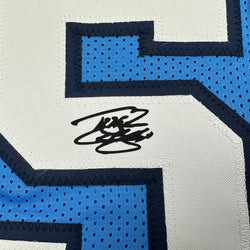 Facsimile Autographed Tyler Hansbrough UNC North Carolina Blue Reprint Laser Auto College Basketball Jersey Size Men's XL (ONLINE ORDER ONLY)