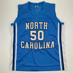 Facsimile Autographed Tyler Hansbrough UNC North Carolina Blue Reprint Laser Auto College Basketball Jersey Size Men's XL (ONLINE ORDER ONLY)
