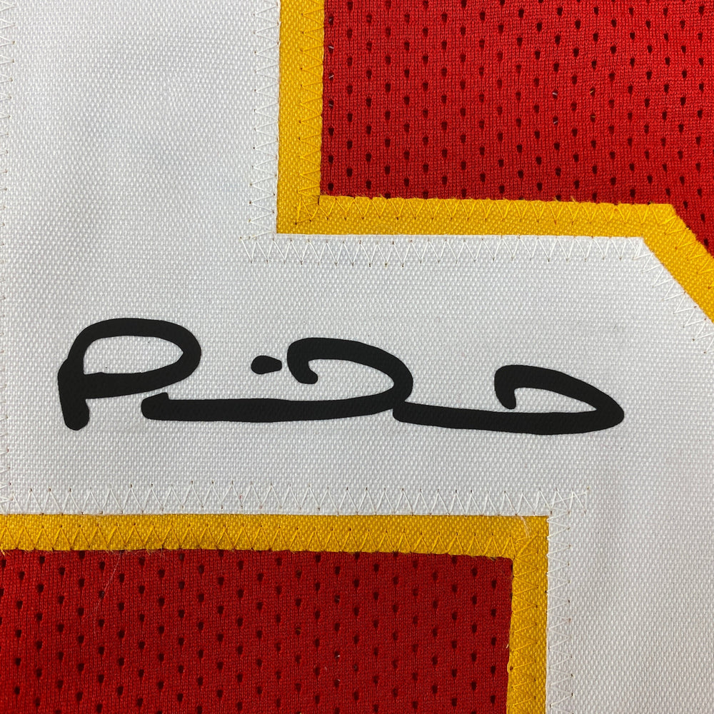 Facsimile Autographed Patrick Mahomes Kansas City Red Reprint Laser Auto Football Jersey Size Men's XL (ONLINE ORDER ONLY)