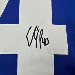 Framed Facsimile Autographed Elias Pettersson 35x39 Vancouver Blue Reprint Laser Auto Hockey Jersey (ONLINE ORDER ONLY)