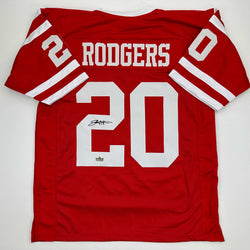 Facsimile Autographed Johnny Rodgers Nebraska  Red Reprint Laser Auto College Football Jersey Size Men's XL (ONLINE ORDER ONLY)