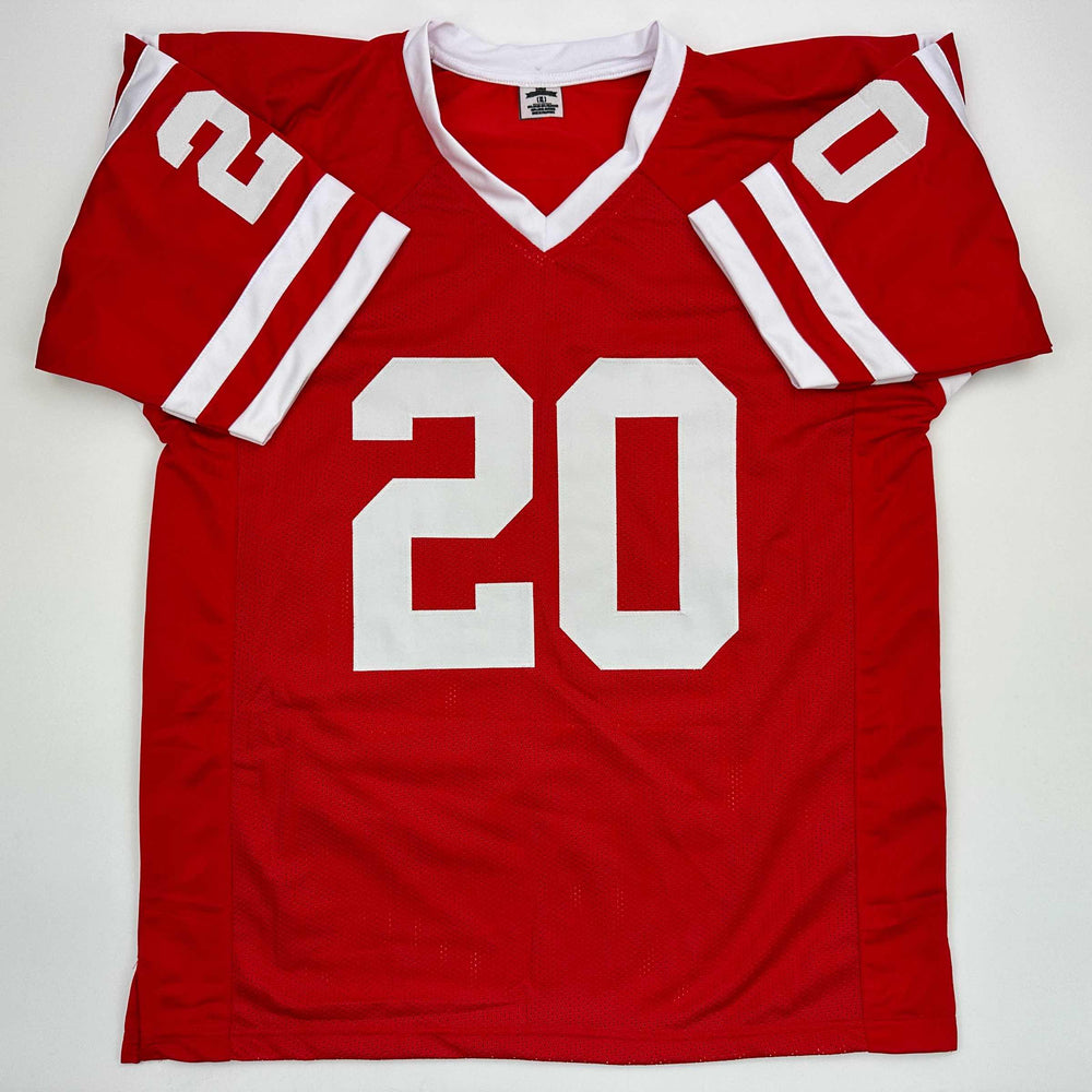 Facsimile Autographed Johnny Rodgers Nebraska  Red Reprint Laser Auto College Football Jersey Size Men's XL (ONLINE ORDER ONLY)