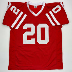 Facsimile Autographed Johnny Rodgers Nebraska  Red Reprint Laser Auto College Football Jersey Size Men's XL (ONLINE ORDER ONLY)