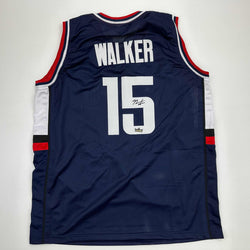 Facsimile Autographed Kemba Walker UConn Blue Reprint Laser Auto College Basketball Jersey Size Men's XL (ONLINE ORDER ONLY)
