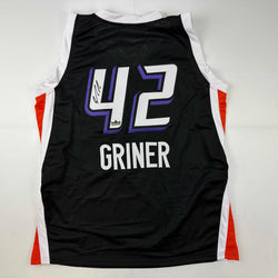 Facsimile Autographed Brittney Griner Phoenix Black Reprint Laser Auto Basketball Jersey Size Men's XL (ONLINE ORDER ONLY)