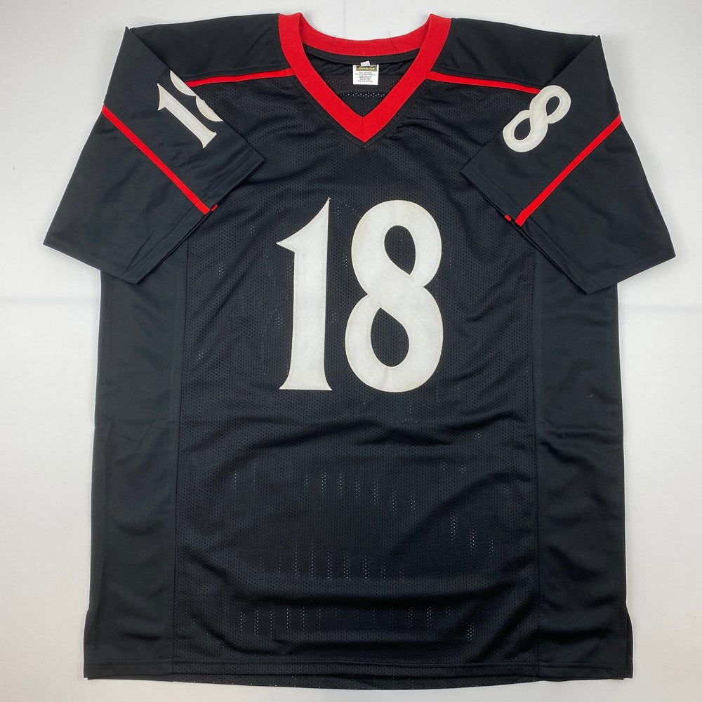 Facsimile Autographed Travis Kelce Cincinnati Black Reprint Laser Auto College Football Jersey Size Men's XL (ONLINE ORDER ONLY)