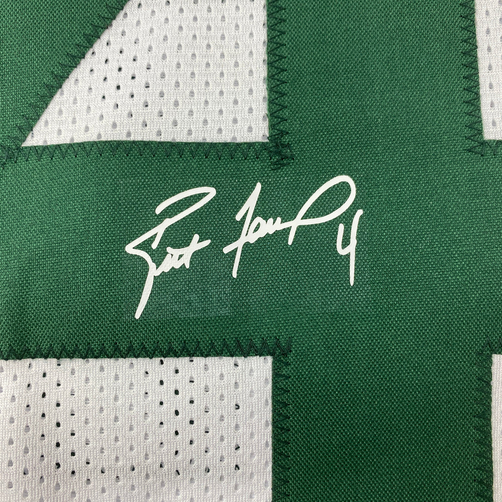 Facsimile Autographed Brett Favre Green Bay White Reprint Laser Auto Football Jersey Size Men's XL (ONLINE ORDER ONLY)