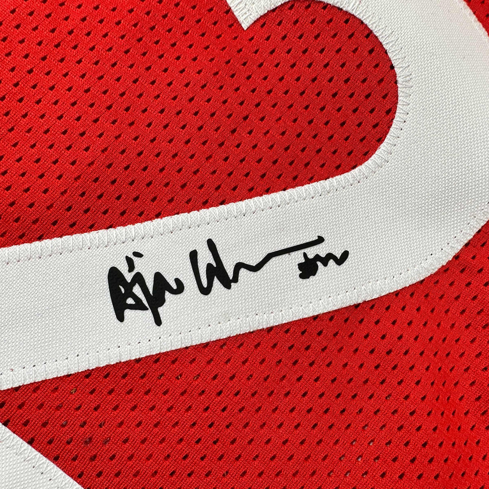 Facsimile Autographed A'ja Wilson Las Vegas Red Reprint Laser Auto Basketball Jersey Size Men's XL (ONLINE ORDER ONLY)