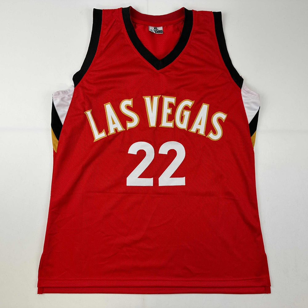 Facsimile Autographed A'ja Wilson Las Vegas Red Reprint Laser Auto Basketball Jersey Size Men's XL (ONLINE ORDER ONLY)