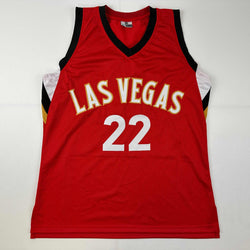 Facsimile Autographed A'ja Wilson Las Vegas Red Reprint Laser Auto Basketball Jersey Size Men's XL (ONLINE ORDER ONLY)