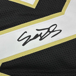 Framed Facsimile Autographed Shedeur Sanders 35x39 Colorado Black Reprint Laser Auto College Football Jersey (ONLINE ORDER ONLY)