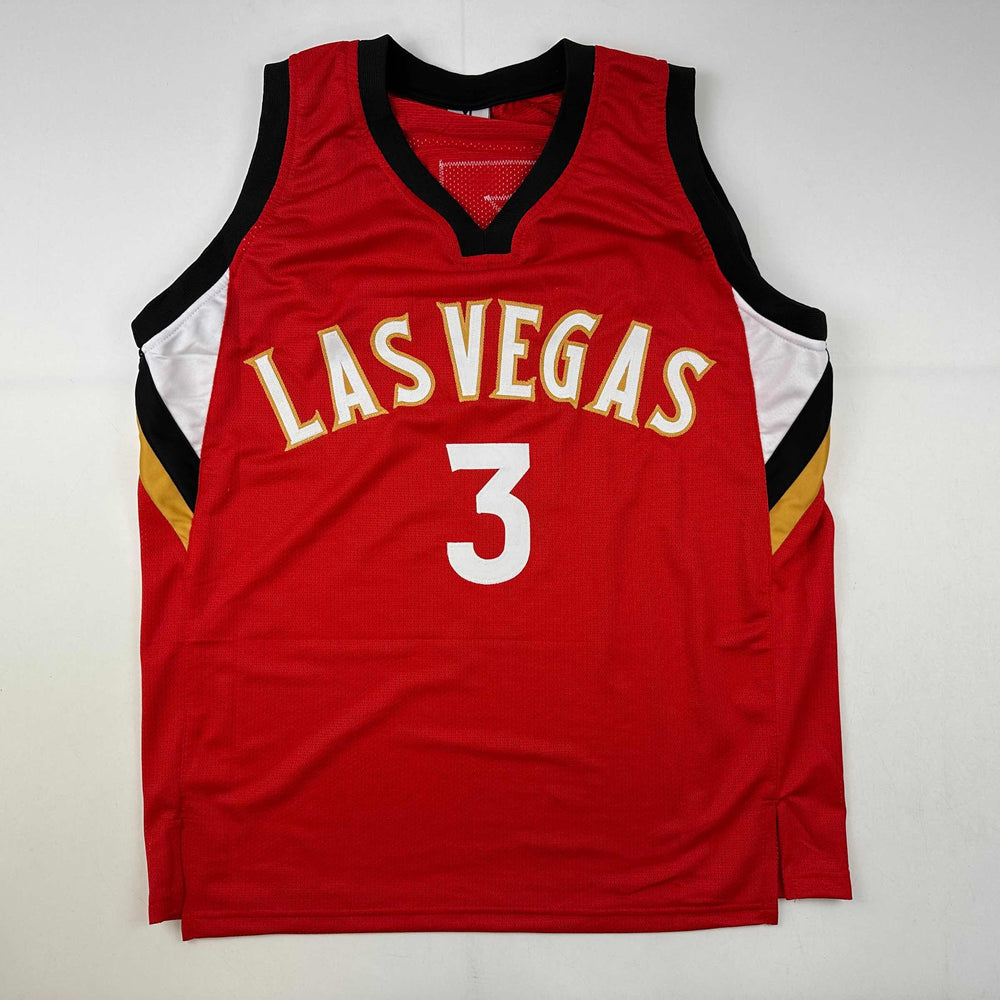 Facsimile Autographed Candace Parker Las Vegas Red Reprint Laser Auto Basketball Jersey Size Men's XL (ONLINE ORDER ONLY)