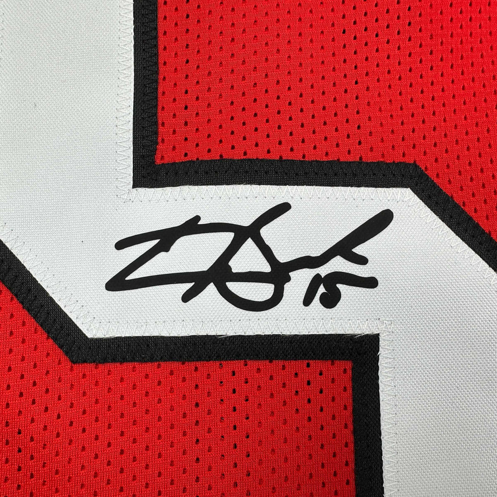Facsimile Autographed Carson Beck Georgia Red Reprint Laser Auto College Football Jersey Size Men's XL (ONLINE ORDER ONLY)