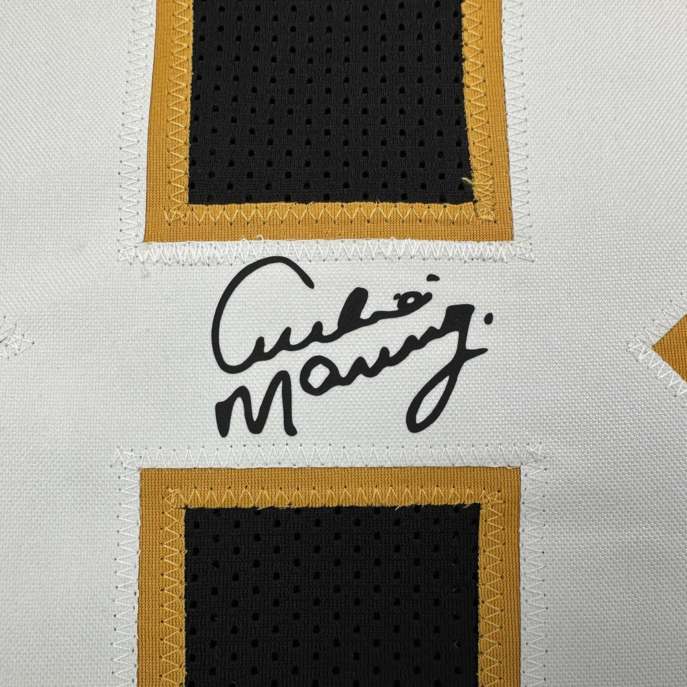 Facsimile Autographed Archie Manning New Orleans Black Reprint Laser Auto Football Jersey Size Men's XL (ONLINE ORDER ONLY)