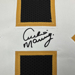 Facsimile Autographed Archie Manning New Orleans Black Reprint Laser Auto Football Jersey Size Men's XL (ONLINE ORDER ONLY)