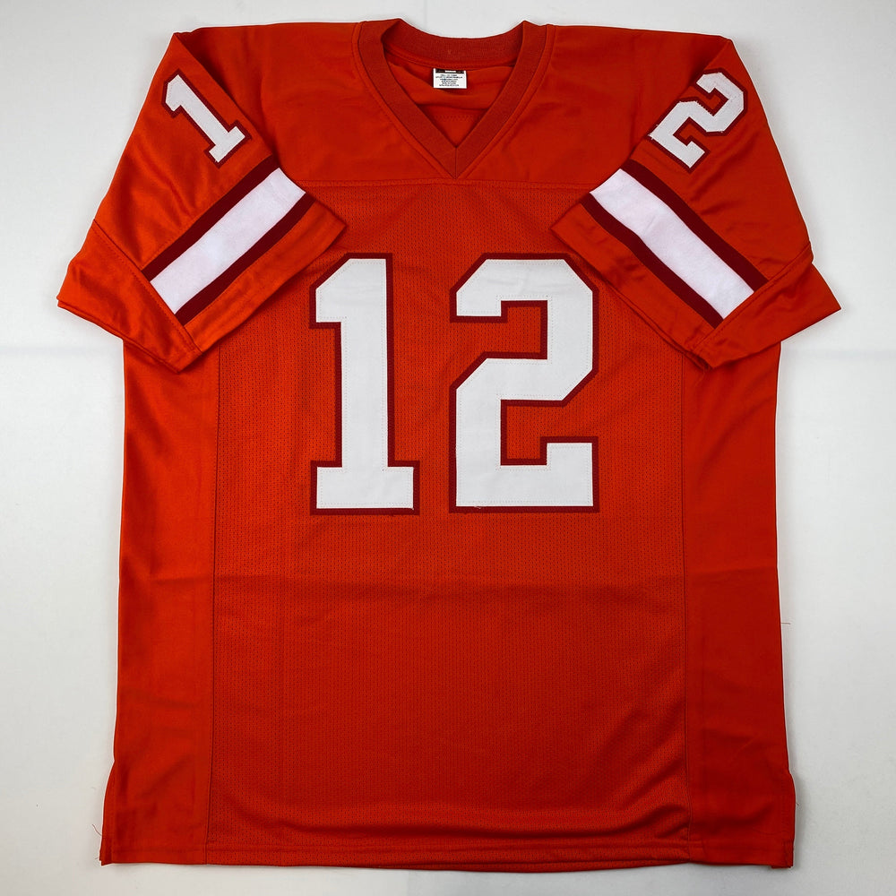 Facsimile Autographed Tom Brady Tampa Bay Orange Throwback Reprint Laser Auto Football Jersey Size Men's XL (ONLINE ORDER ONLY)