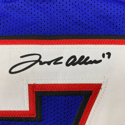 Facsimile Autographed Josh Allen Buffalo Blue Reprint Laser Auto Football Jersey Size Men's XL (ONLINE ORDER ONLY)