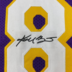 Facsimile Autographed Kobe Bryant #8 Los Angeles LA Purple Reprint Laser Auto Basketball Jersey Size Men's XL (ONLINE ORDER ONLY)