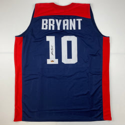 Facsimile Autographed Kobe Bryant United States Team USA Olympics Blue Reprint Laser Auto Basketball Jersey Size Men's XL (ONLINE ORDER ONLY)