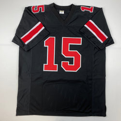 Facsimile Autographed Ezekiel Elliott Ohio State Black Reprint Laser Auto College Football Jersey Size Men's XL (ONLINE ORDER ONLY)