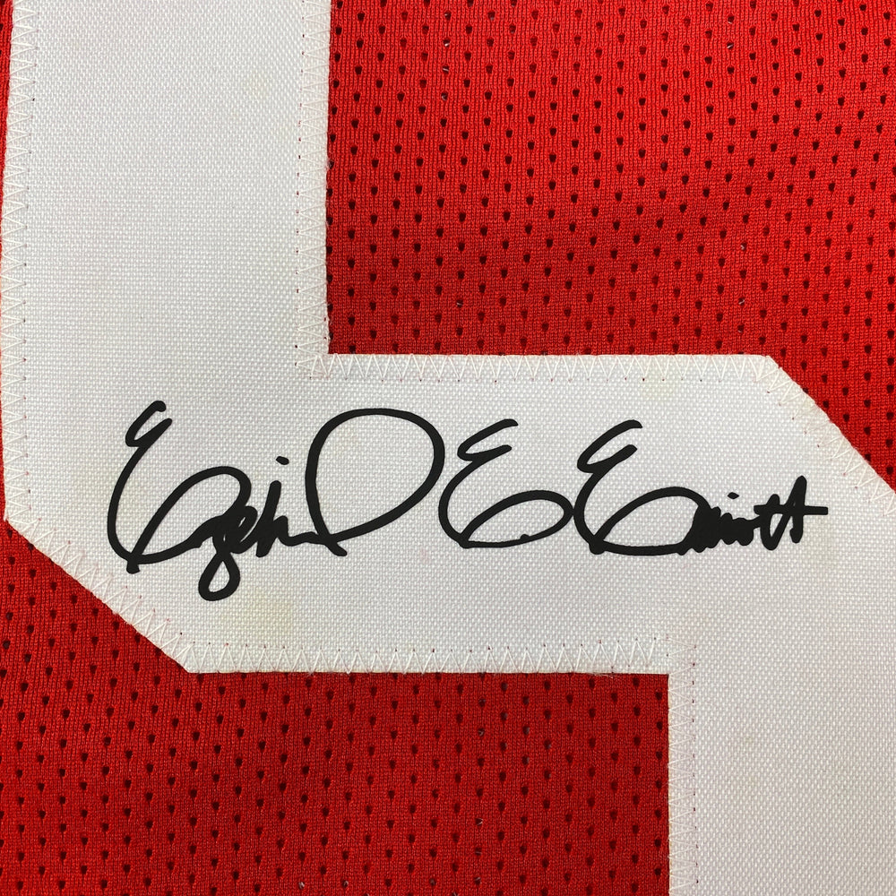 Facsimile Autographed Ezekiel Elliott Ohio State Red Reprint Laser Auto College Football Jersey Size Men's XL (ONLINE ORDER ONLY)
