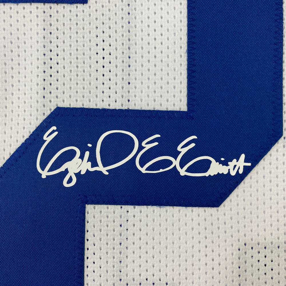 Facsimile Autographed Ezekiel Elliott Dallas White Reprint Laser Auto Football Jersey Size Men's XL (ONLINE ORDER ONLY)
