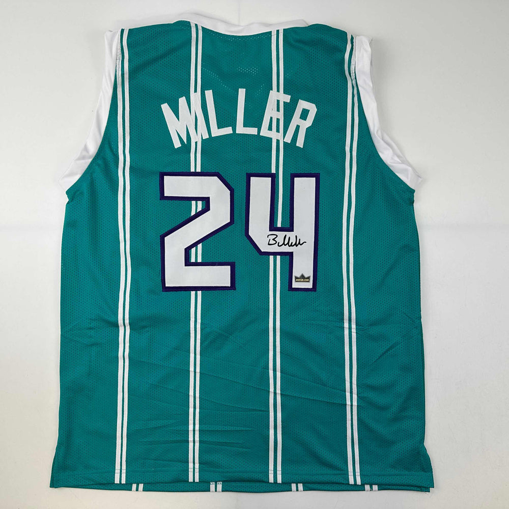 Facsimile Autographed Brandon Miller Charlotte Teal Reprint Laser Auto Basketball Jersey Size Men's XL (ONLINE ORDER ONLY)