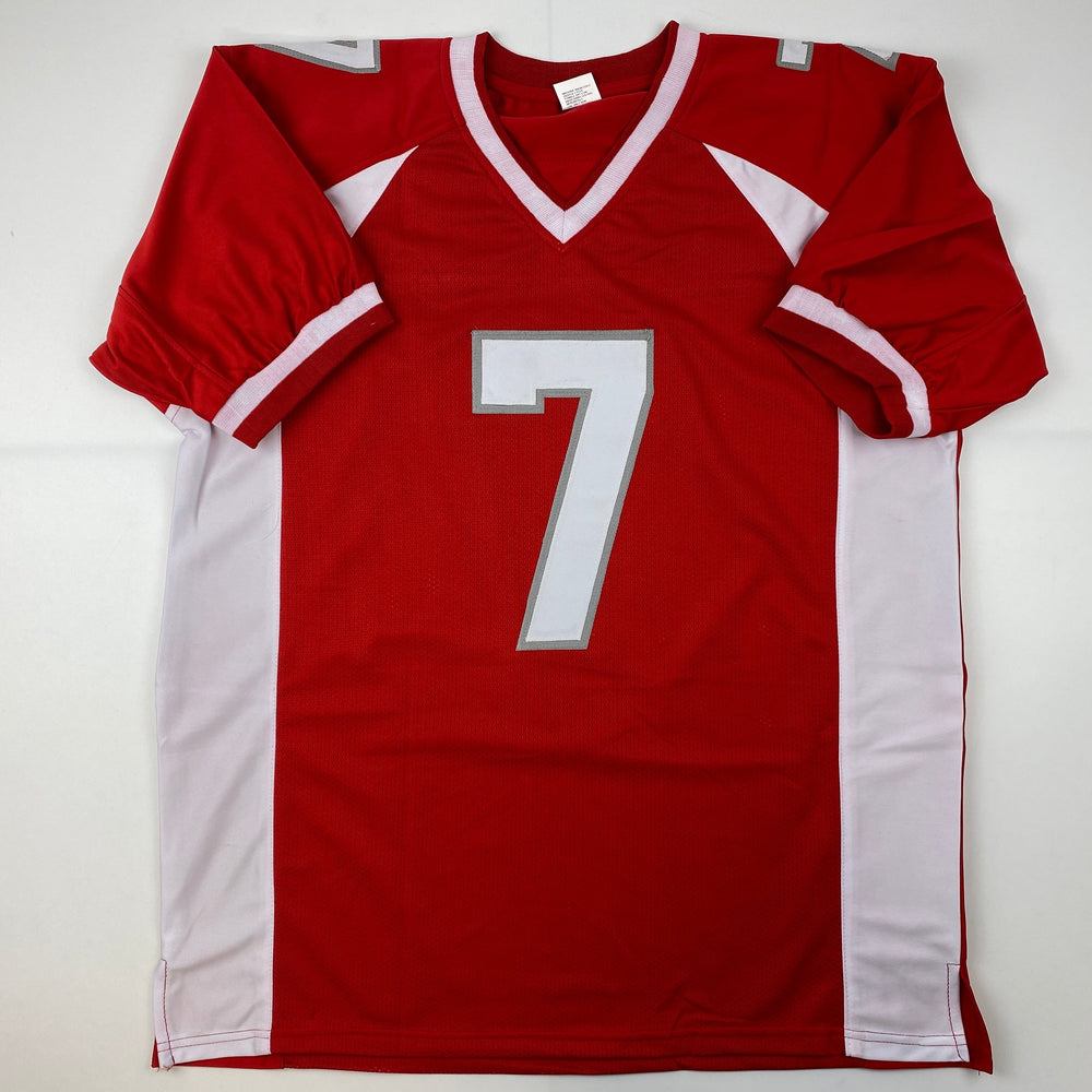 Facsimile Autographed Ben Roethlisberger Miami Ohio Red Reprint Laser Auto College Football Jersey Size Men's XL (ONLINE ORDER ONLY)