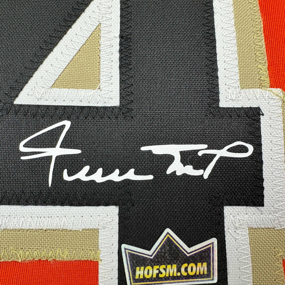 Facsimile Autographed Willie Mays San Francisco Orange Reprint Laser Auto Baseball Jersey Size Men's XL (ONLINE ORDER ONLY)
