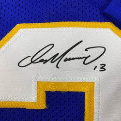 Facsimile Autographed Dan Marino Pittsburgh Blue Reprint Laser Auto College Football Jersey Size Men's XL (ONLINE ORDER ONLY)