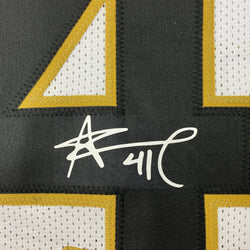 Facsimile Autographed Alvin Kamara New Orleans White Reprint Laser Auto Football Jersey Size Men's XL (ONLINE ORDER ONLY)