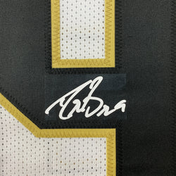 Facsimile Autographed Drew Brees New Orleans White Reprint Laser Auto Football Jersey Size Men's XL (ONLINE ORDER ONLY)