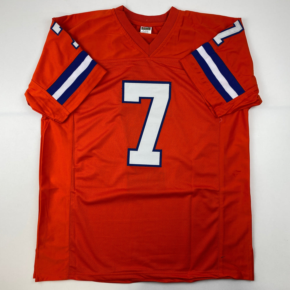 Facsimile Autographed John Elway Denver Orange Retro Reprint Laser Auto Football Jersey Size Men's XL (ONLINE ORDER ONLY)
