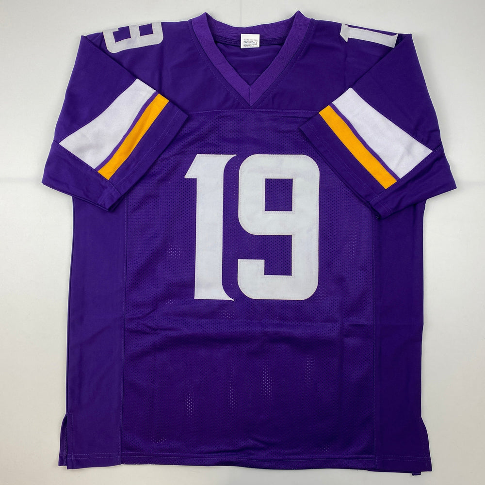 Facsimile Autographed Adam Thielen Minnesota Purple Reprint Laser Auto Football Jersey Size Men's XL (ONLINE ORDER ONLY)