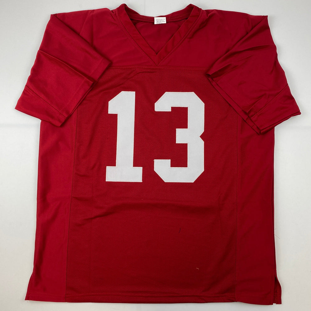 Facsimile Autographed Tua Tagovailoa Alabama Red Reprint Laser Auto College Football Jersey Size Men's XL (ONLINE ORDER ONLY)