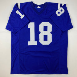 Facsimile Autographed Peyton Manning Indianapolis Blue Reprint Laser Auto Football Jersey Size Men's XL (ONLINE ORDER ONLY)