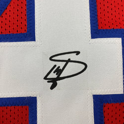 Facsimile Autographed Stefon Diggs Buffalo Red Reprint Laser Auto Football Jersey Size Men's XL (ONLINE ORDER ONLY)