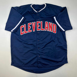 Facsimile Autographed Jim Thome Cleveland Blue Reprint Laser Auto Baseball Jersey Size Men's XL (ONLINE ORDER ONLY)