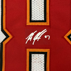 Facsimile Autographed Rob Gronk Gronkowski Tampa Bay White Reprint Laser Auto Football Jersey Size Men's XL (ONLINE ORDER ONLY)
