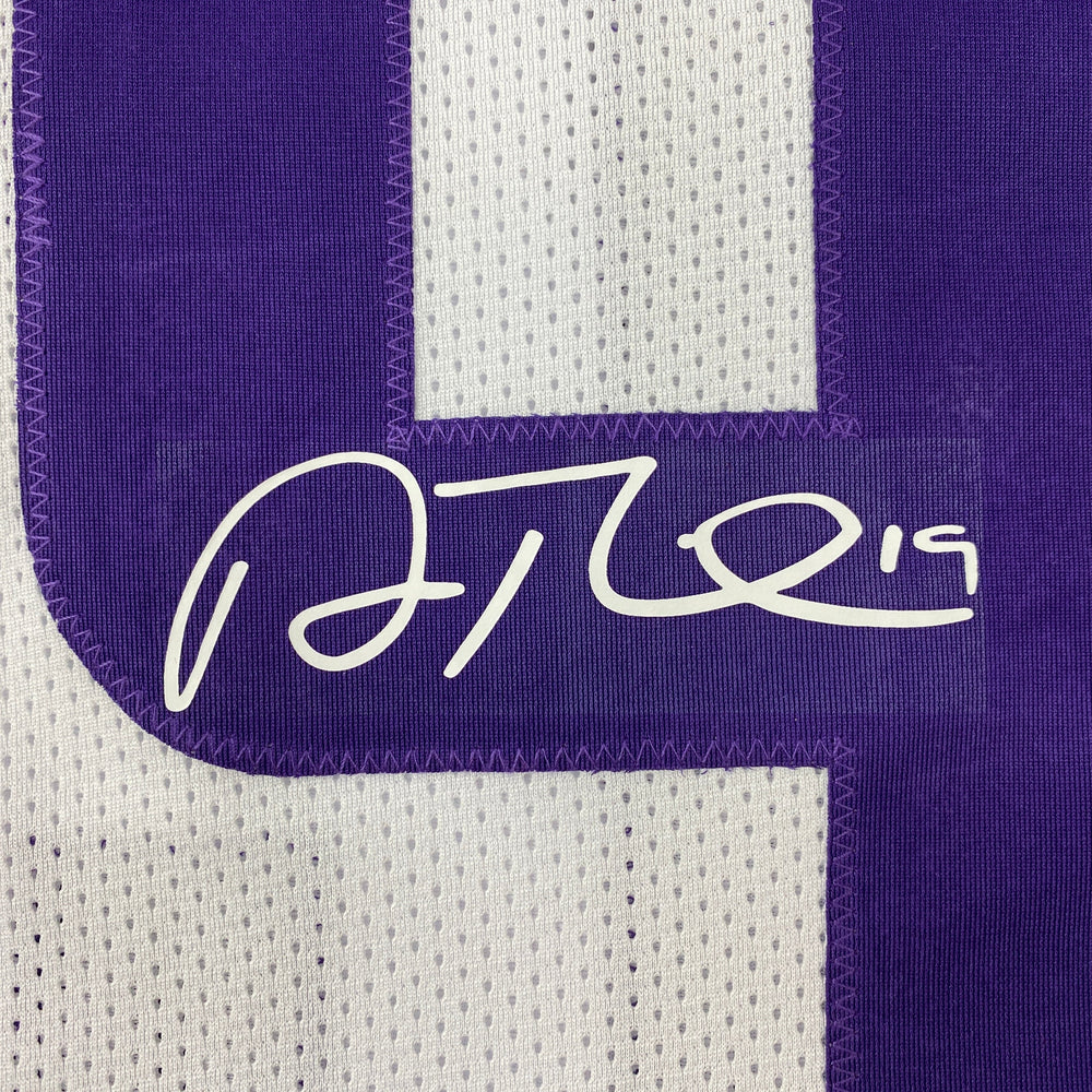 Facsimile Autographed Adam Thielen Minnesota White Reprint Laser Auto Football Jersey Size Men's XL (ONLINE ORDER ONLY)